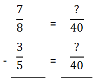 subtracting fractions different denominators