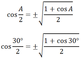 Using Half Angle Formula Cosine cos 15