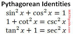 Pythagorean identities trigonometry