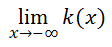 limit as x approaches negative infinity of k(x)