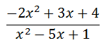 ratio of polynomials: descending order