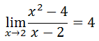 solution of limit of function as x approaching 2