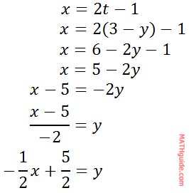 algorithm second step parametric equations