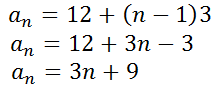 arithmetic series term formula