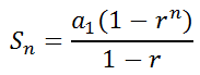geometric series sum formula