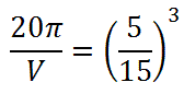 using equation relationship volumes lengths similar solids