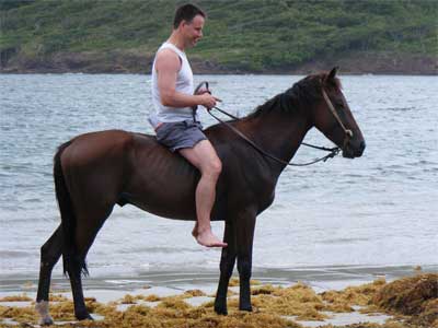 We rode horses in St. Lucia (2011).