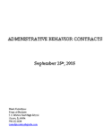 Administrative Behavior Contracts - Click Here to Access Word File