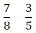 subtracting fractions different denominators