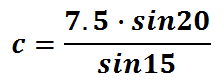 Calculating for c