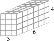 Cubes Stacked and Filling the Prism