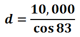 Formula for d