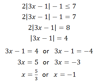 Solving an Absolute Value Inequality