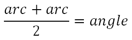 Chord Chord Arc Angle Problem