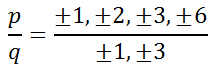 ratio of factors constant leading coefficient