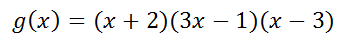 g(x) factored function polynomial