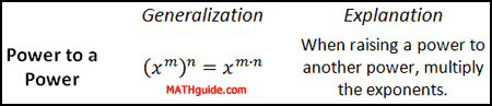 Power to a Power Rule Exponents
