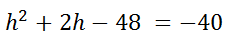 complicated proportion quadratic equation