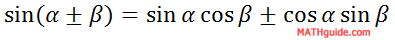 Sum and Difference Angle Formula Sine