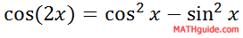 Double Angle Formula Cosine