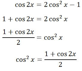 Deriving Half Angle Formula Cosine