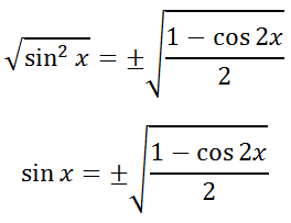 Deriving Half Angle Formula Sine