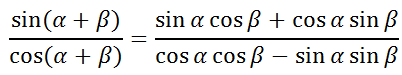 Expanding Sum Difference Angle Formulas Sine over Cosine