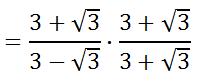 multiplying by the conjugate to cancel the radicals