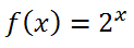 exponential function y = 2^x