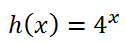 y = 4^x exponential function