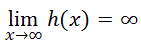 limit as x approaches infinity of h(x)