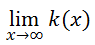 limit as x approaches infinity of k(x)