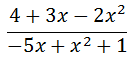 ratio of polynomials