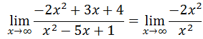 limit of simplified ratio of polynomials