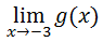 limit of g(x) as x approaches -3