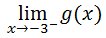 limit of g(x) as x approaches -3 from the left