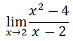 limit of f(x) as x approaches 2