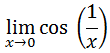 limit of cosine function as x approaching 0