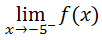 limit of function as x approaching -5 from left