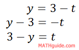 solving for t first step parametric equations