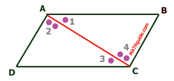 parallelogram ABCD triangles congruent