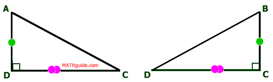 overlapping right triangles