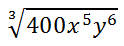 number and variables radicand