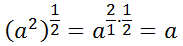 square root of a squared is a