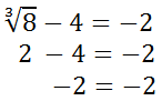 checking a radical equation