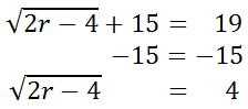 solving a radical equations