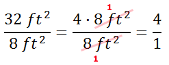 ratio areas