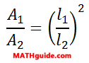 similar area length relation proportion