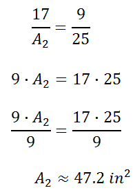 using relationship areas sides similar figures solve missing area