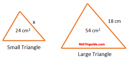 known areas find missing side similar figures